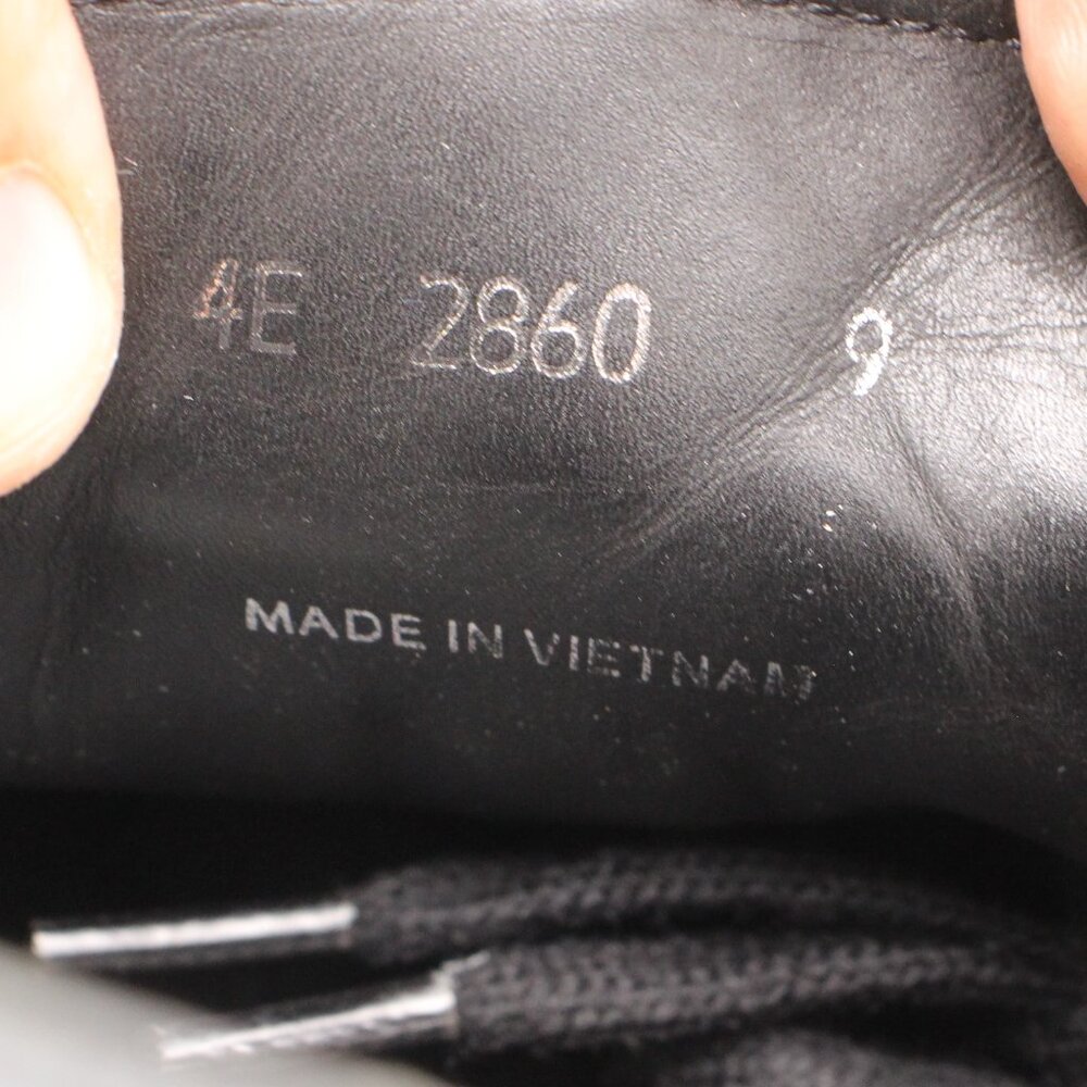 Prada Black Canvas Shoes Men's UK 9 Lace Up Casual Trainers Sneakers - Picture 9 of 11